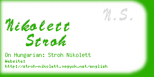 nikolett stroh business card